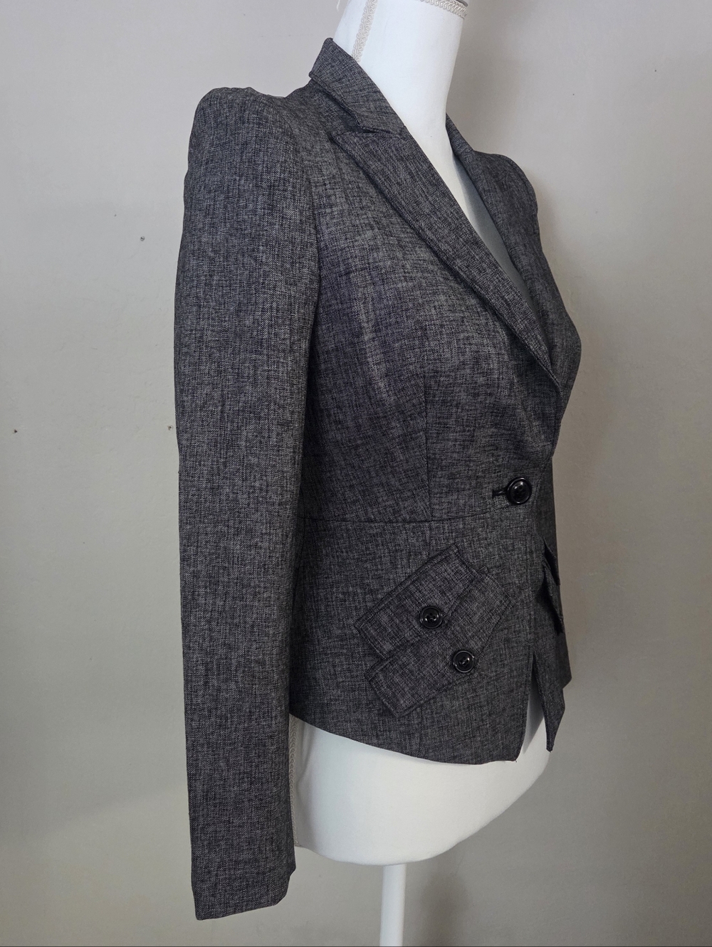 Karen Millen Structured Wool Blend Blazer Jacket - Picture 4 of 9